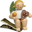 650/90/150, Angel with Gingerbread and Apple, on Clip